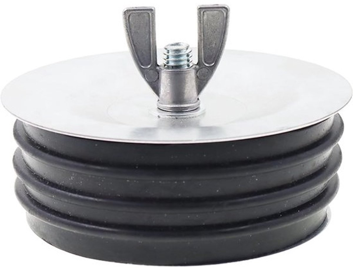 Mechanische Testplug - Riool Reinigingsdop - Verstopping Oplossen - Hoge Elasticiteit Rubber - 10.16 cm Buitenbreedte - Zwart