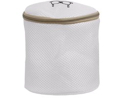 Sillar Waszak - Waszak met Rits - Laundry bag 19x18cm - 3D Polyester - Wasnet voor Lingerie - beschermt tegen beschadigingen en pluizen - beige