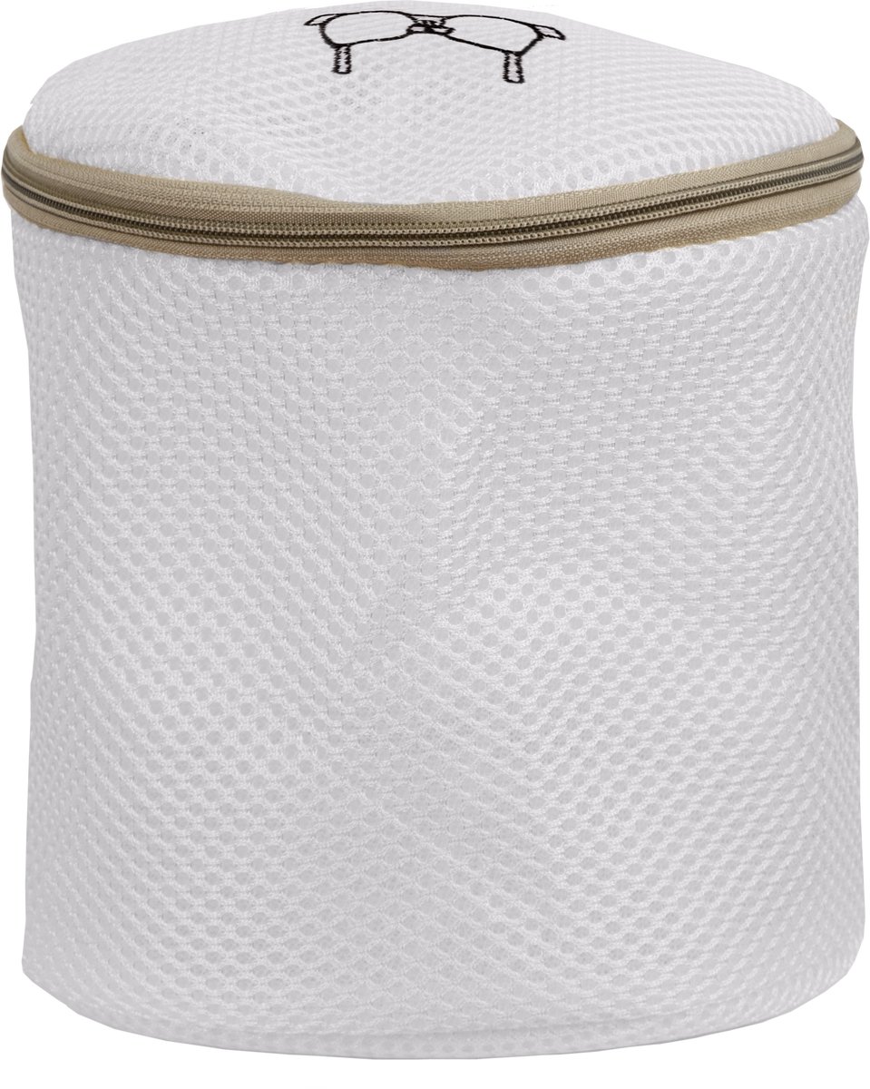 Sillar Waszak - Waszak met Rits - Laundry bag 19x18cm - 3D Polyester - Wasnet voor Lingerie - beschermt tegen beschadigingen en pluizen - beige