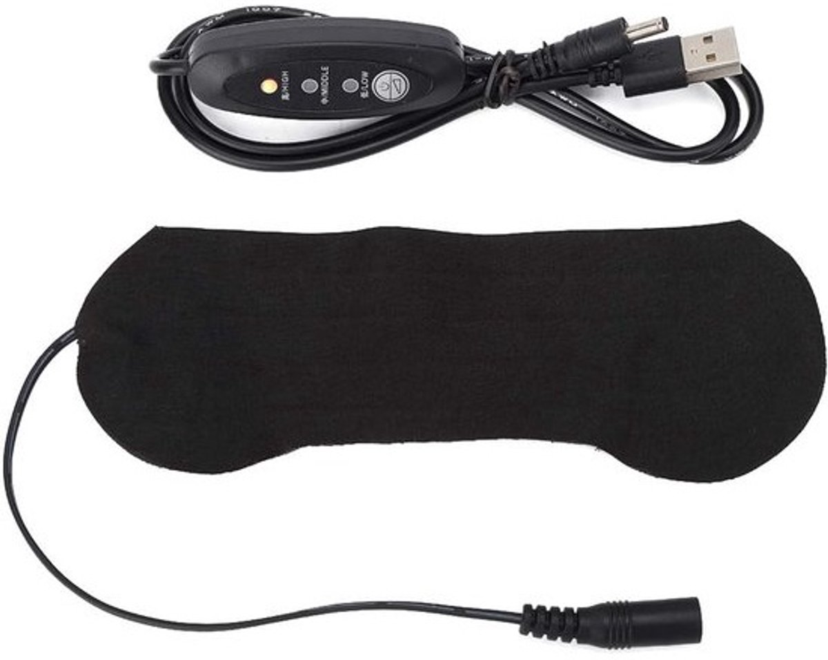 Verwarmingskussen Ogen - Elektrisch Kompres - Ontspanning Thuis - Draagbaar USB - 16.7 x 7.5 cm