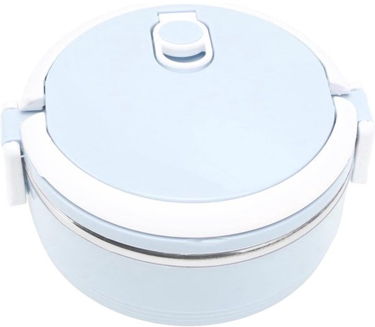 Geïsoleerde Lunchbox - Draagbare Thermos - Lunch Meenemen - Veiligheidsgesp & Luchtgat - Roestvrij Staal - Blauw