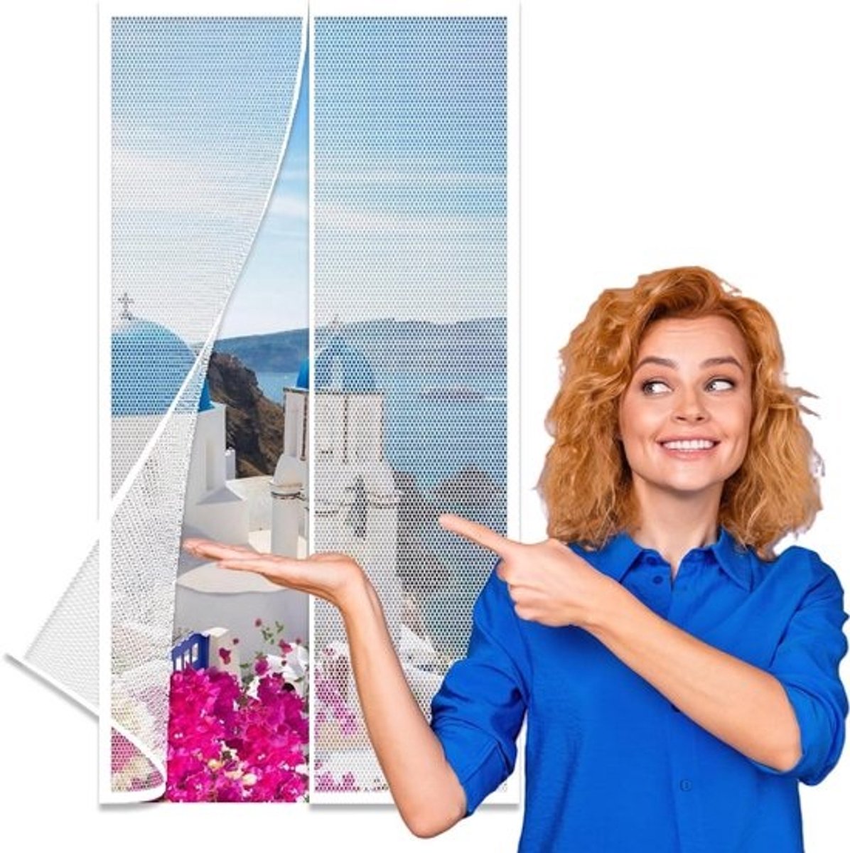 Magnetisch Hor - Vliegengordijn Deur - Insecten Buiten Houden - Stille Magnetische Sluiting - 120x230 cm - Wit
