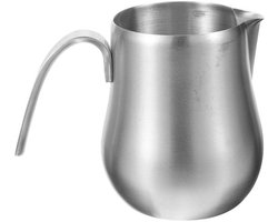 Rvs Melkkan - Opschuimkan Kruik - Koffie Bereiden - Met Handvat - 15 x 11 x 10 cm - Zilver