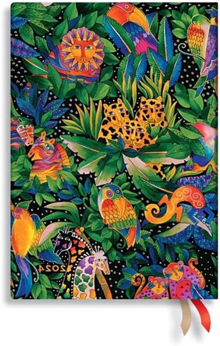 Verticale Jaarplanner - Agenda Midi - Afspraken Plannen - Gerecyclede Bindplaten - 130 x 180 mm - Multicolor