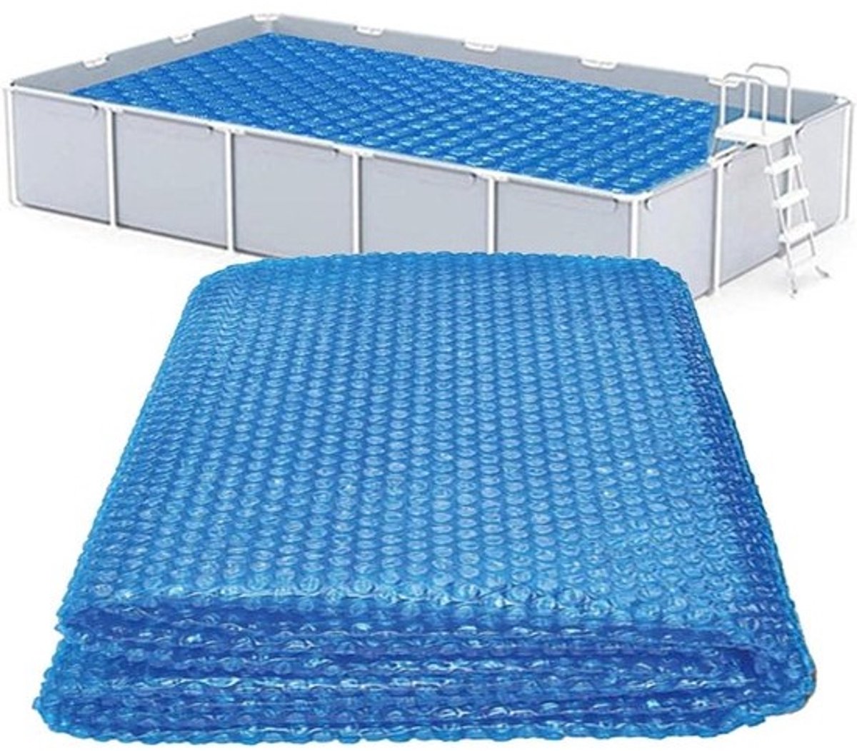 Zwembadafdekking - Bubbelfolie - Warmtebehoud Zwembad - UV-bestendig - 220 x 150 cm - Blauw