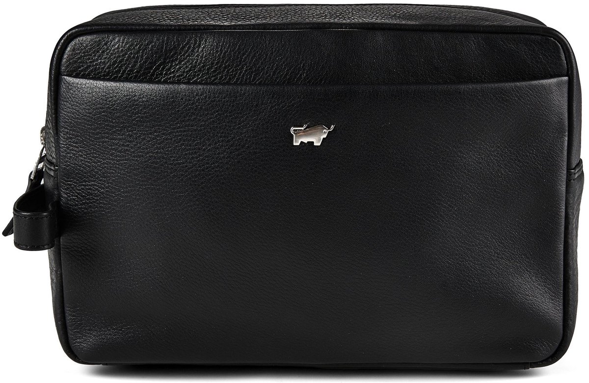 Braun Büffel Golf 3.0 Toilettas Leder 25.5 cm - 3 L - Ritssluiting - schwarz