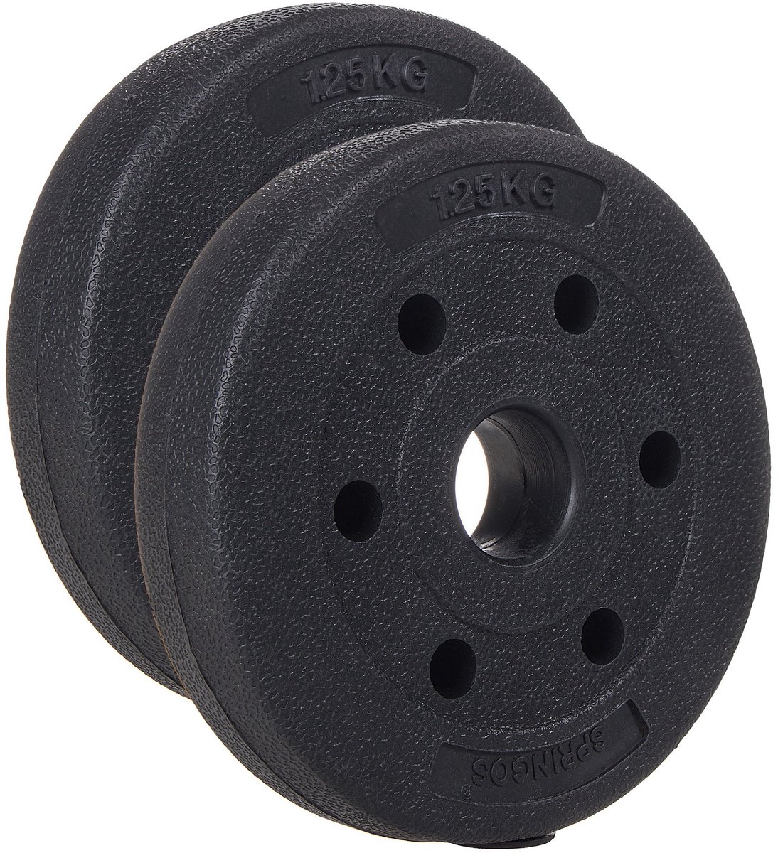 Set van 2x 1,25 kg bitumische halterschijven, 29 mm opening