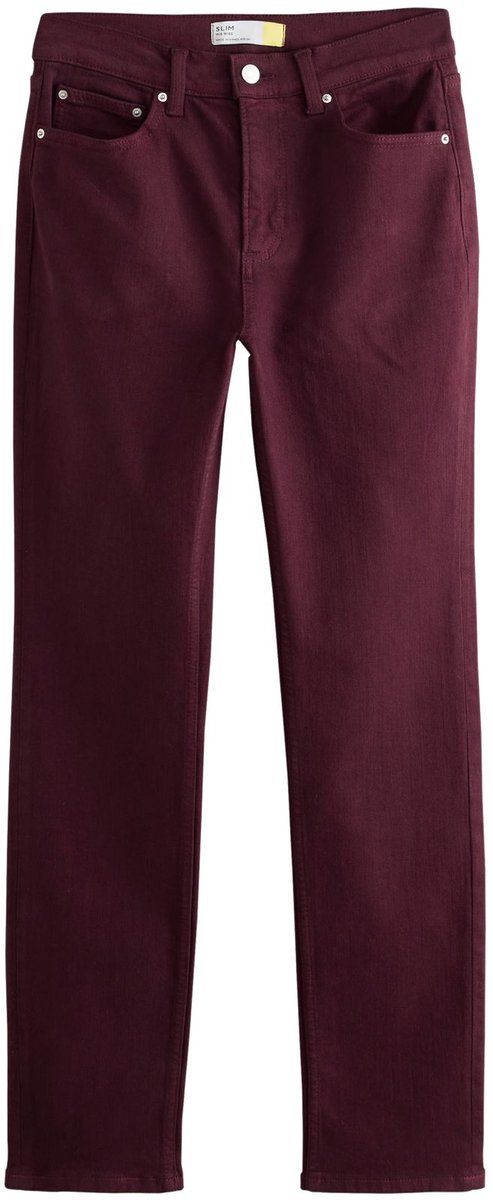 Next - Dames - Nette stretchjeans met halfhoge taille - Rood