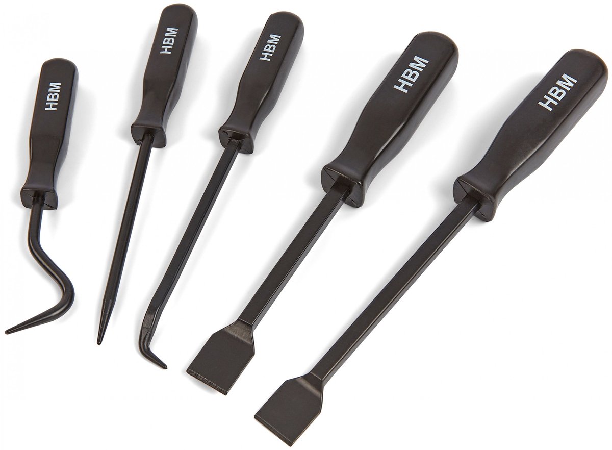 HBM 5-delige Profi Pakkingschraper, Haken- en Spatelset