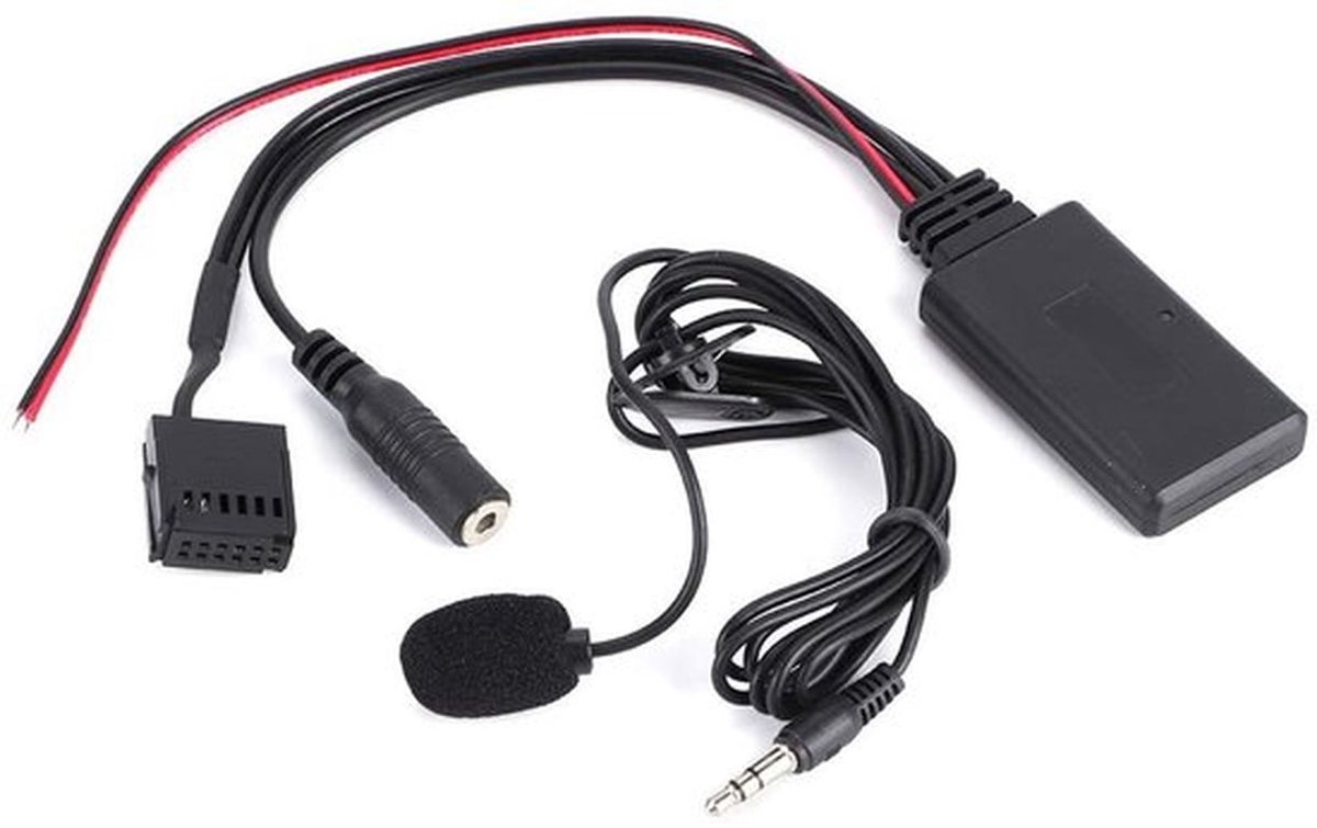 - Bluetooth AUX-In Adapter - Verbeterde Geluidskwaliteit - Universele Compatibiliteit - Geschikt voor Ford - Microfoon - Eenvoudige Installatie