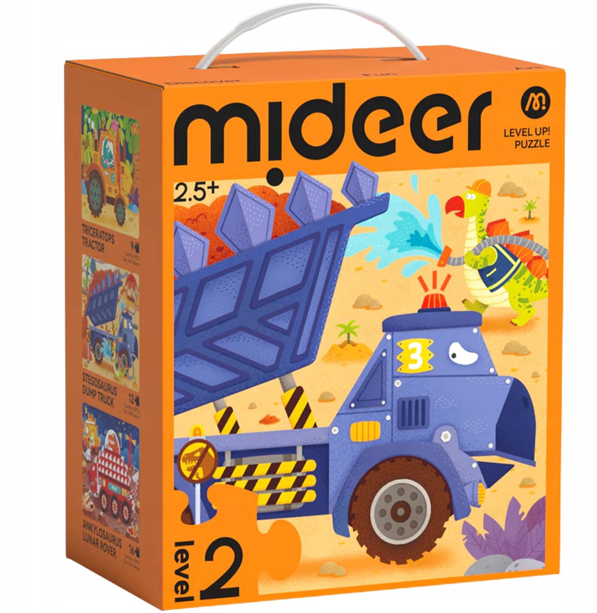 Mideer Puzzelset Kinderen: Dinosaurus Engineering 3x (9, 12, 16 Stuks)