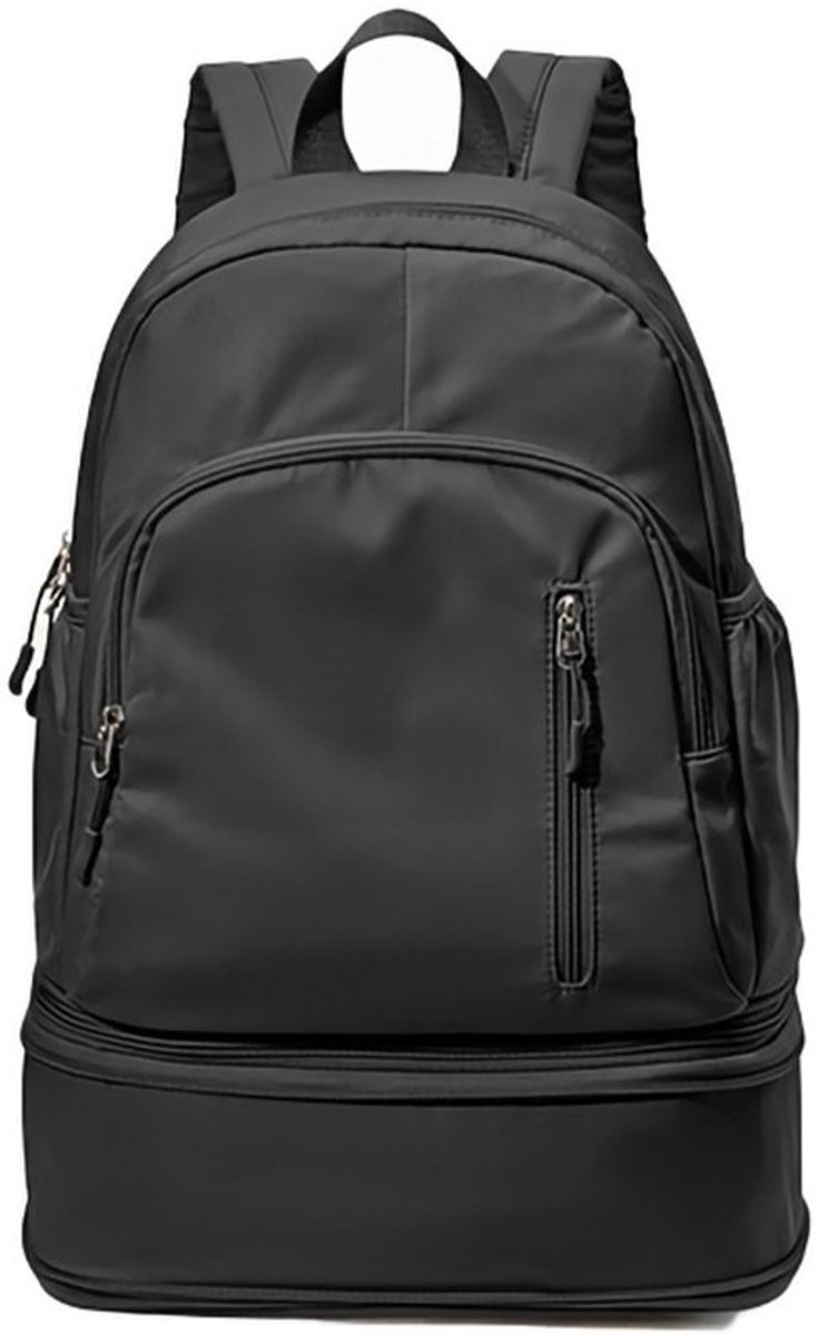 Trainingsrugzak - Sporttas gymtas - Sport en reizen - Waterdicht en geventileerd vak - 45 x 34 cm - Zwart