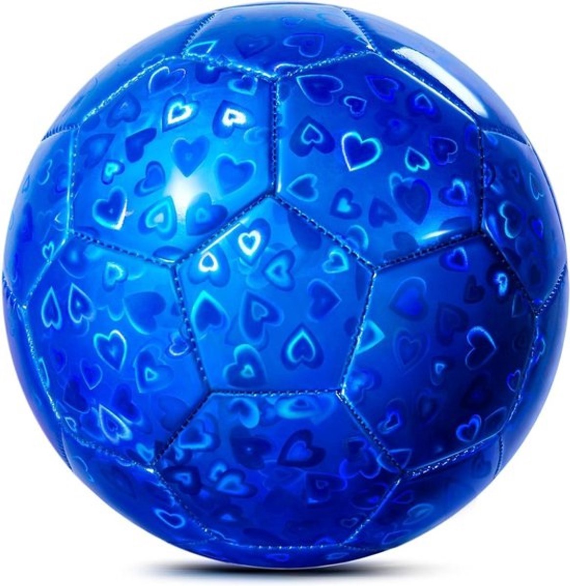 Voetbal Maat 3 - Glitter Voetbal - Buiten Spelen - Glitter Design - Maat 3 - Blauw