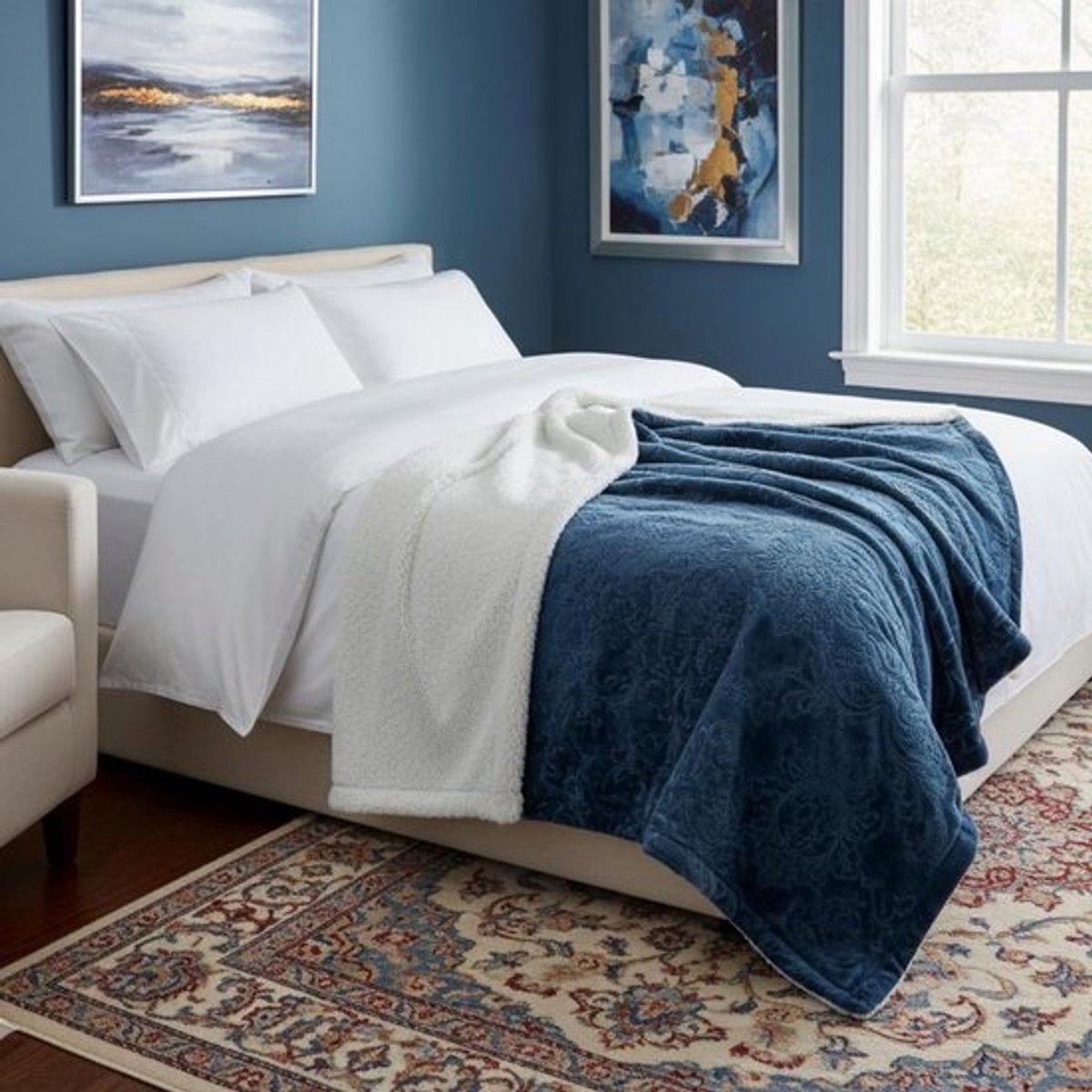 Zachte Plaid - Woondeken Sprei - Gezelligheid Verhogend - Reliëfpatroon - 90x90 cm - Grijs
