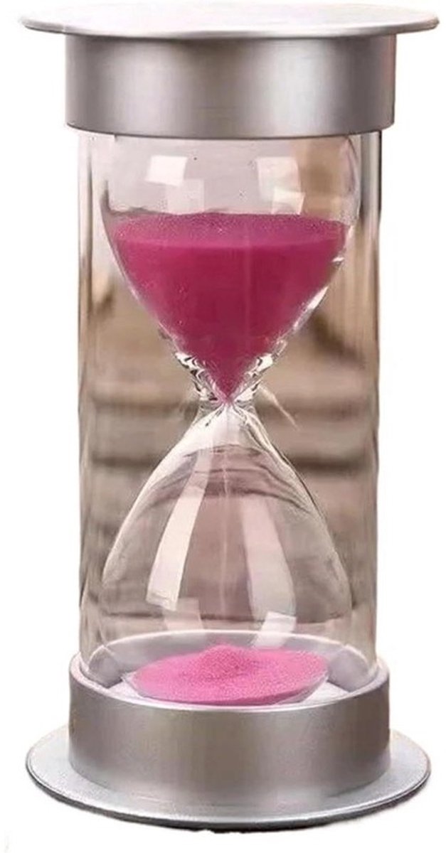 Decoratieve Zandloper - Zandloper Timer - Tijdmanagement Tool - Kalmerende Aanwezigheid - 10x10x10 mm - Roze