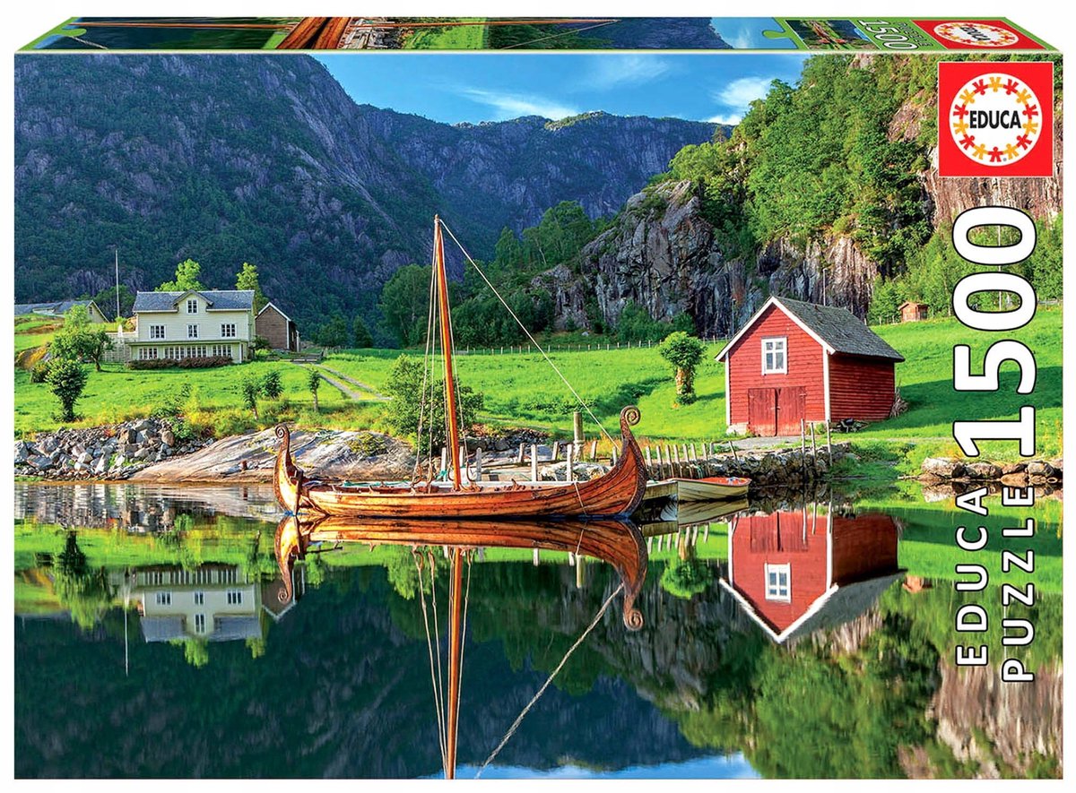 Puzzel 1500 Stukken: Vikings Schip