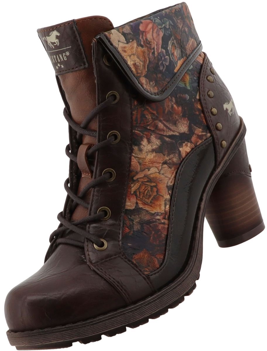 Mustang dames enkellaarsjes 15M0162011 bruin