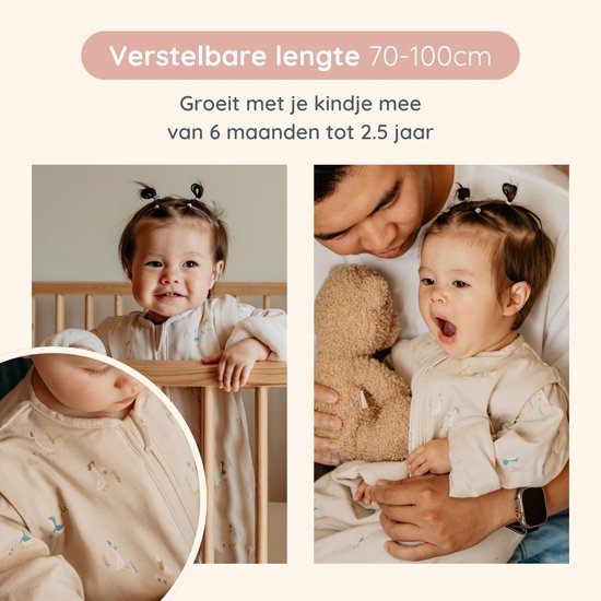 Puckababy Bag 4 Seasons slaapzak baby (6m-2.5j) - Geese - TOG 0.25-2.0 - 4 seizoenen — afbeelding 4