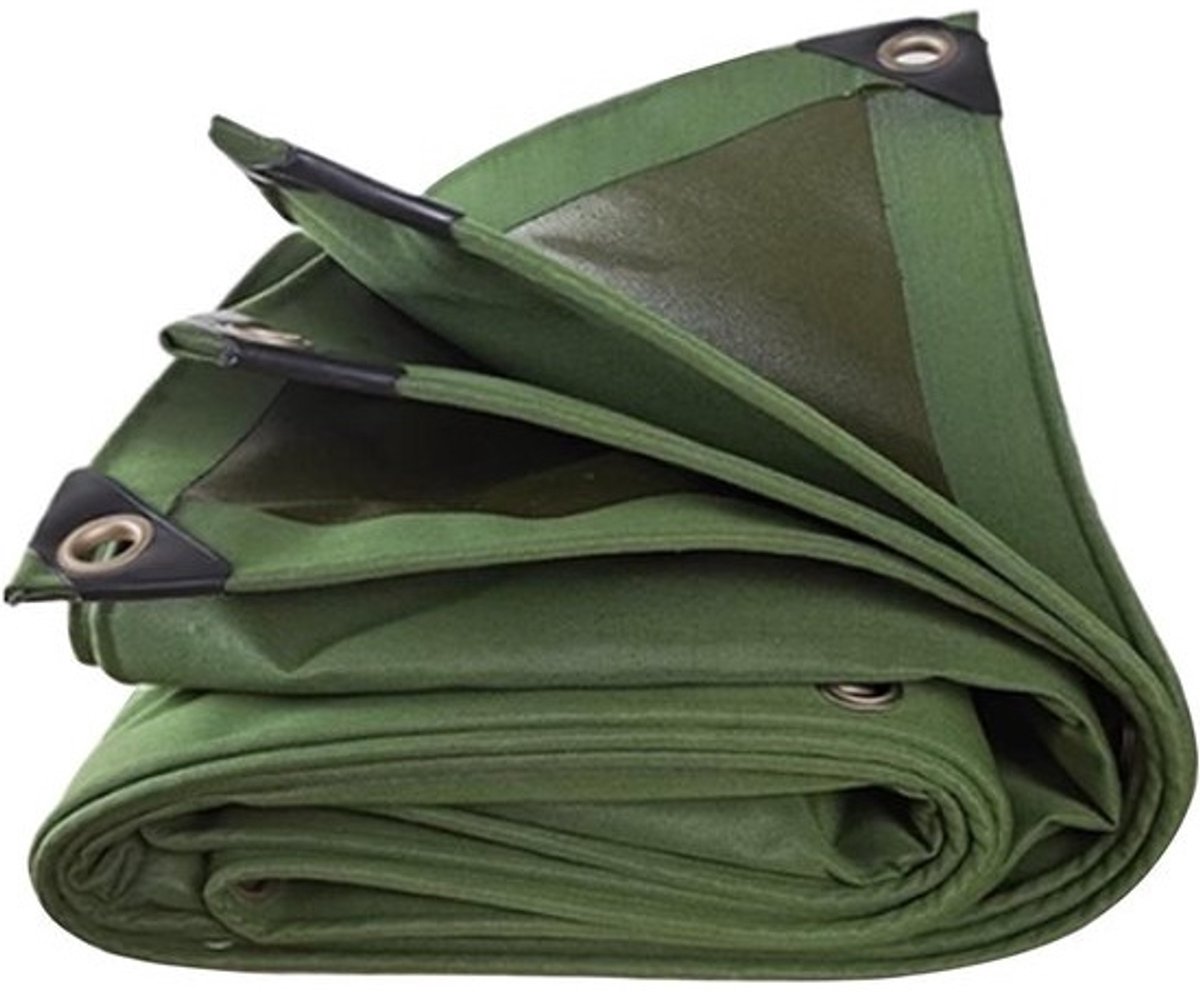 Zwaar Zeilzeil - Waterdicht Doek - Bescherming Buiten - Verstevigd Oxford Canvas - 5x5m - Groen
