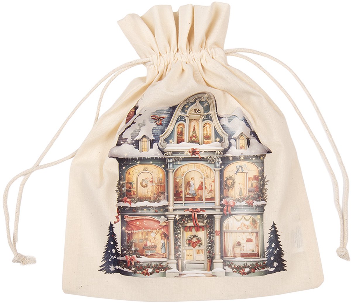 Clayre & Eef Cadeauzakje Wit Synthetisch