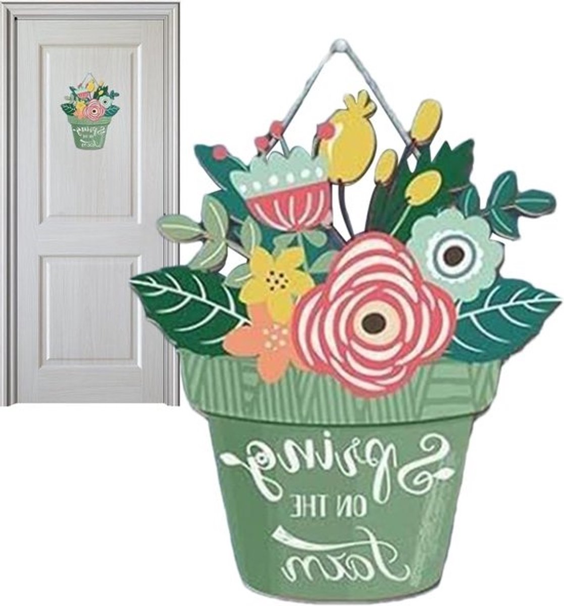 Lente Deurbord - Decoratie Met Bloemen - Huis Verfraaien - Fijne Detaillering - Niet Gespecificeerd - A