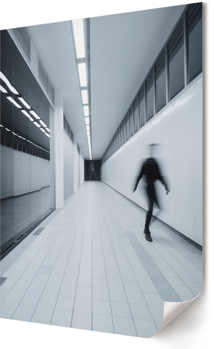 Coloray Polycanvas Poster - Hanen, Romig - A2 - Zwart-wit Motief - Rechthoek - Decoratieve poster - Slaapkamer - Modern