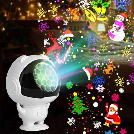 Kerst Projector, LED Kerstverlichting voor Binnen en Buiten, Kerstprojectorlamp voor Huis, Slaapkamer en Woonkamer, Decoratieve Feestverlichting voor Kerstfeest en Kerstdecoratie, Kerstcadeau
