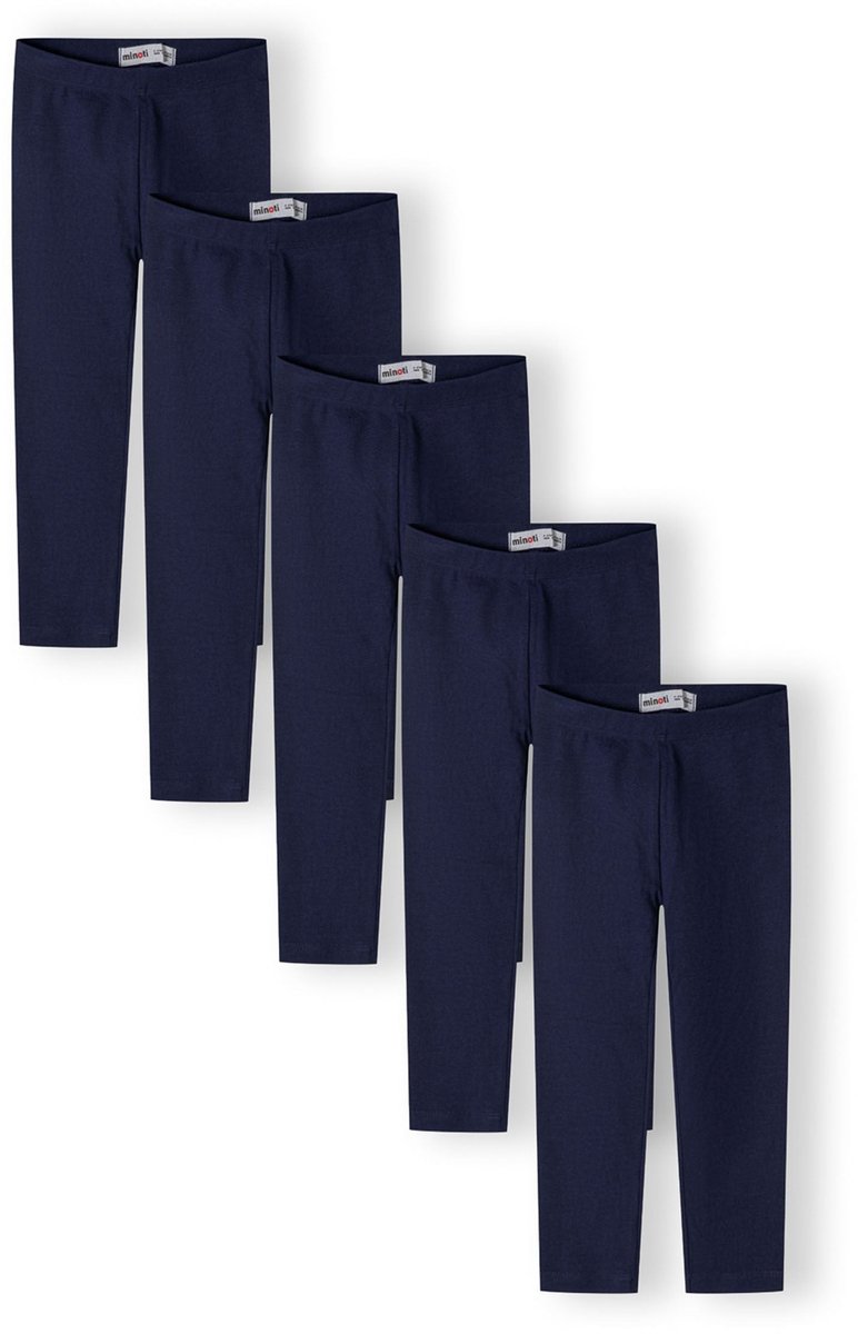 Minoti Legging Meisjes 5-pack - katoen - donkerblauw