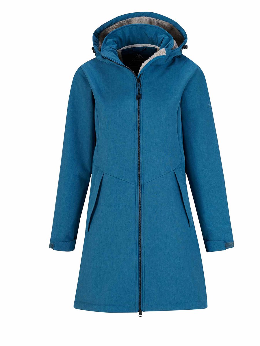BJØRNSON Anneli Softshell Winterjas Dames Parka Blauw