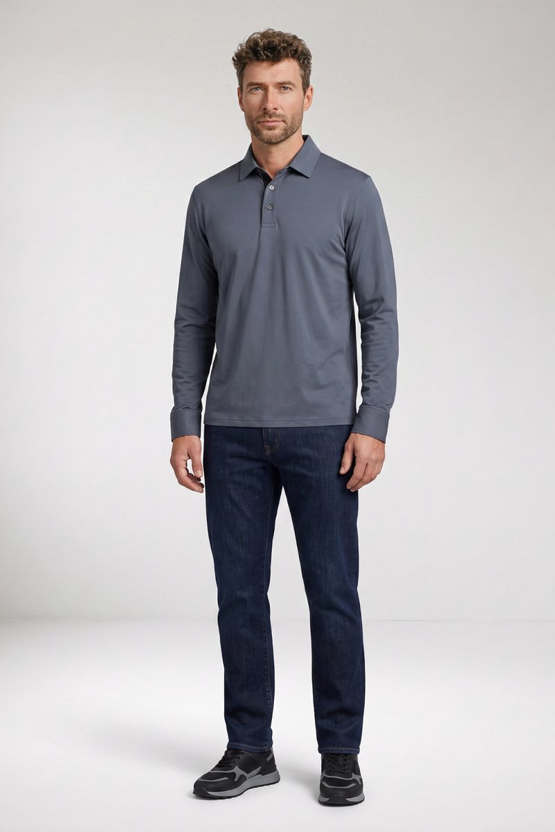 Giordano – Luke - Heren – Poloshirt – Liquid Cotton – Polo - Blauw – 623878-62