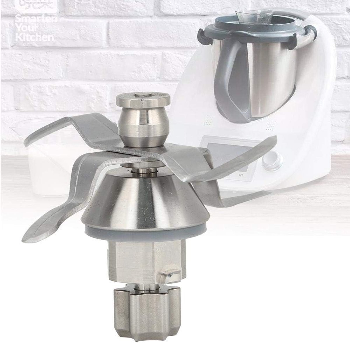 TM31 roestvrijstalen mengmes - vervangingsonderdeel voor blender - Thermomix-compatibele messenset - zilver