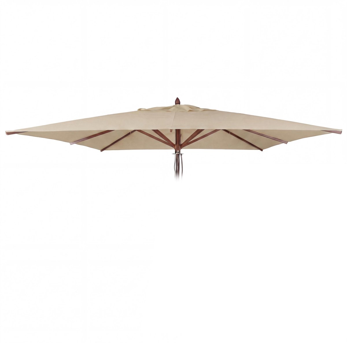 Vervangende hoes voor horeca-houten parasol MCW-C57b, parasolhoes, vierkant 3x3 m polyester ~ crèmekleurig