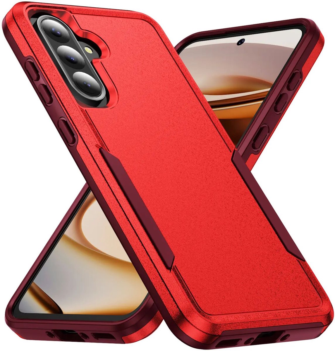Back Cover Geschikt voor Samsung Galaxy A36 | Rugged Hoesje | Beschermhoes | Schokbestendige Hardcase | Shockproof | Tegen Vallen | Rood
