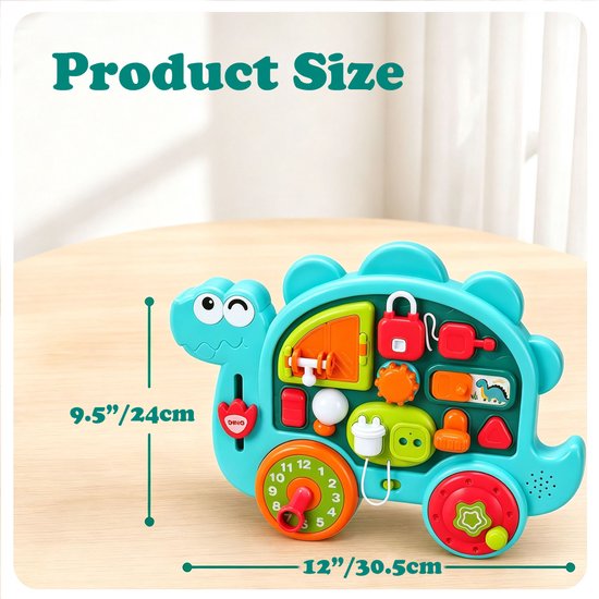 Montessori Busy Board – Plastic Activiteitenbord Voor Peuters Van 1, 2 En 3 Jaar – Sensorisch Speelgoed Voor De Fijne Motoriek – Peuters 1 2 3 Jaar, Jongens Meisjes — afbeelding 3