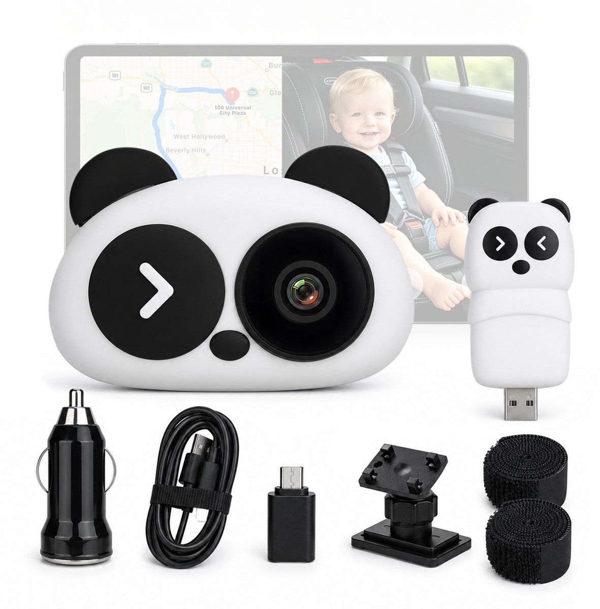 Baby Autocamera voor Apple CarPlay van MMOBIEL – Baby Monitor met Gedeeld Scherm, 120° Groothoeklens, 1080P HD, USB-C & Spraakbediening – Voor iPhone & Auto’s met Geïntegreerde CarPlay 2016+