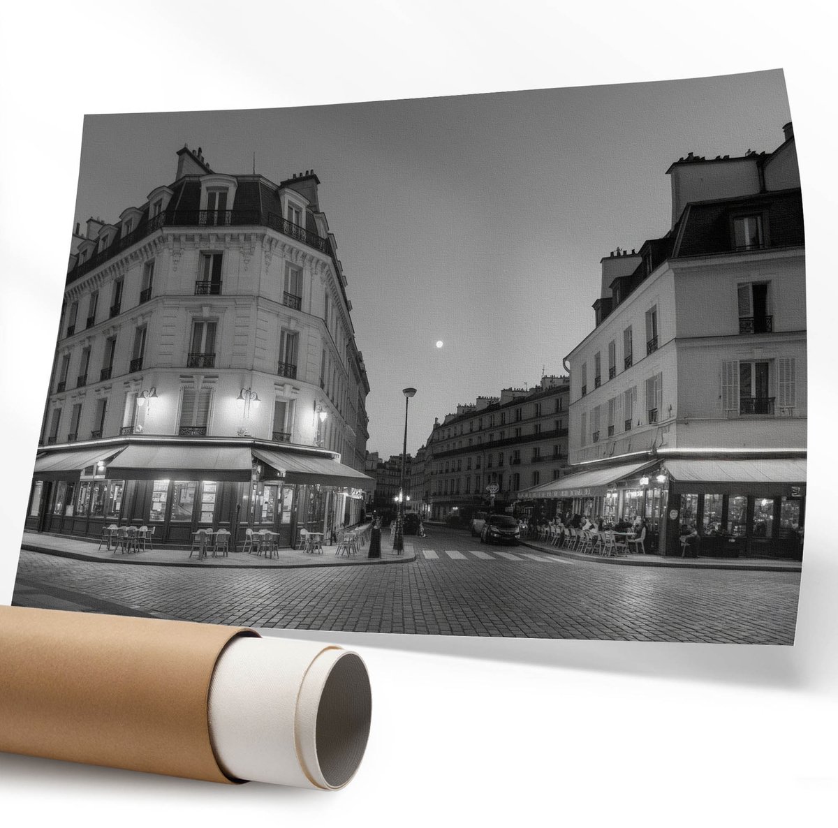 Coloray Canvas Poster Polycanvas - Moderne Ruimte, Fotografie - 594 x 840 mm - Grijs Patroon - Rechthoek - Decoratieve poster - Kantoor - Modern