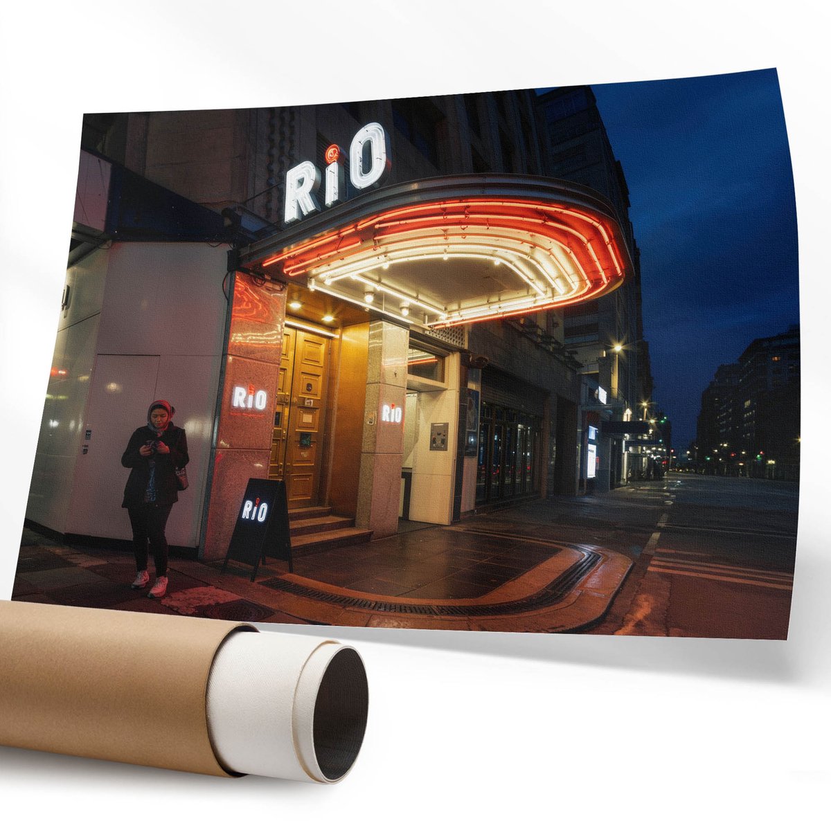 Coloray Canvas Poster Polycanvas - Maanfasen, Illustratie - 594 x 840 mm - Beige Patroon - Rechthoek - Decoratieve poster - Kantoor - Expressief