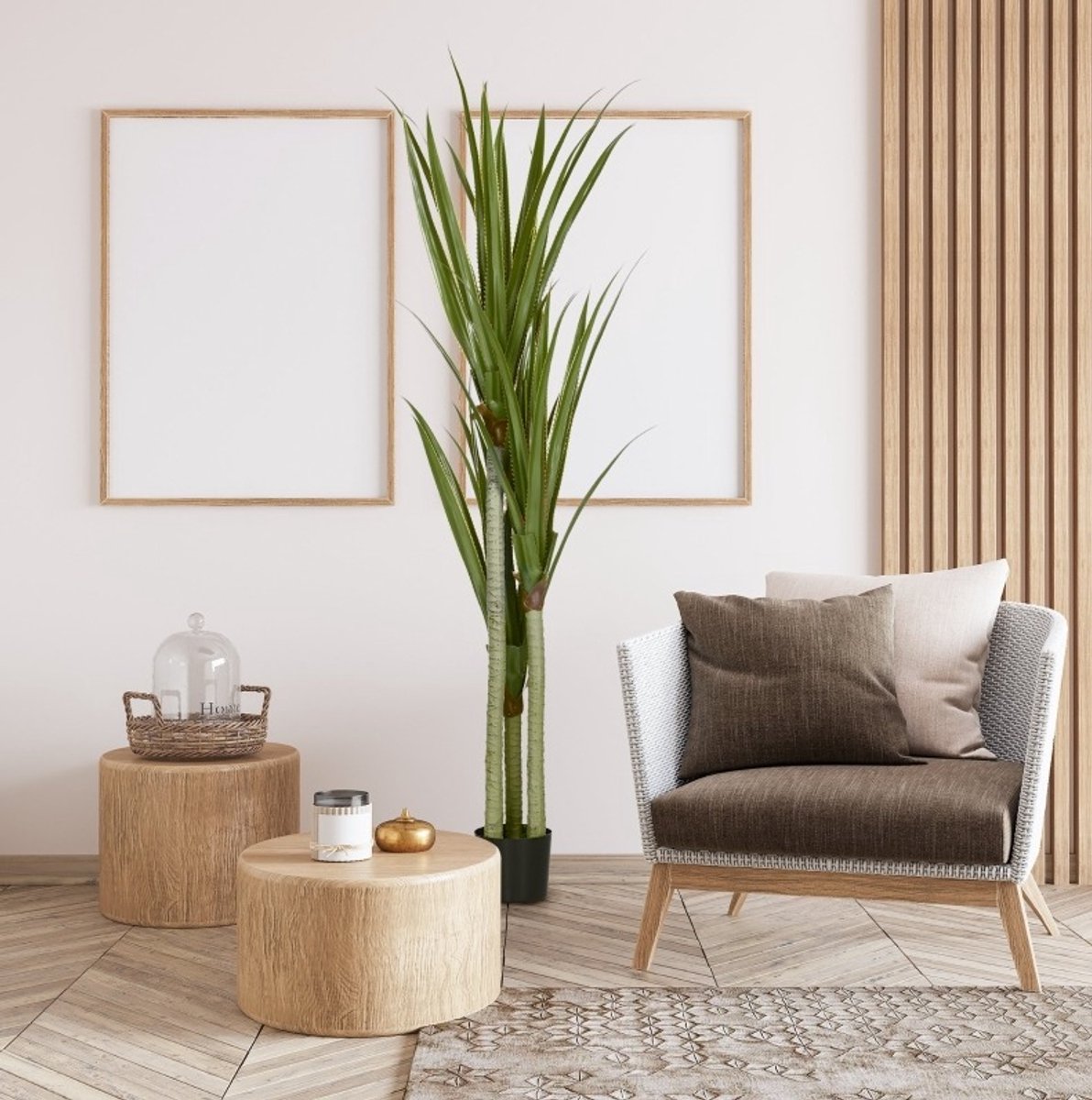 MODFU-Kunstplant-Yucca-190 Cm-Groen-In Pot-Voor Binnen & Buiten