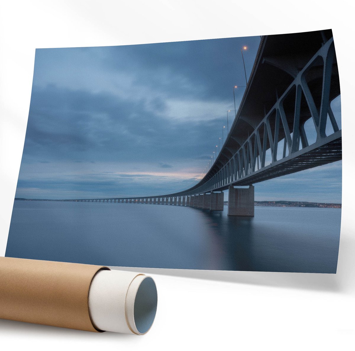 Coloray Polycanvas Wandposter - Stad En Zee, Fotografie - 594 x 840 mm - Blauw Poster - Rechthoek - Interieurdecoratie - Kantoor - Modern