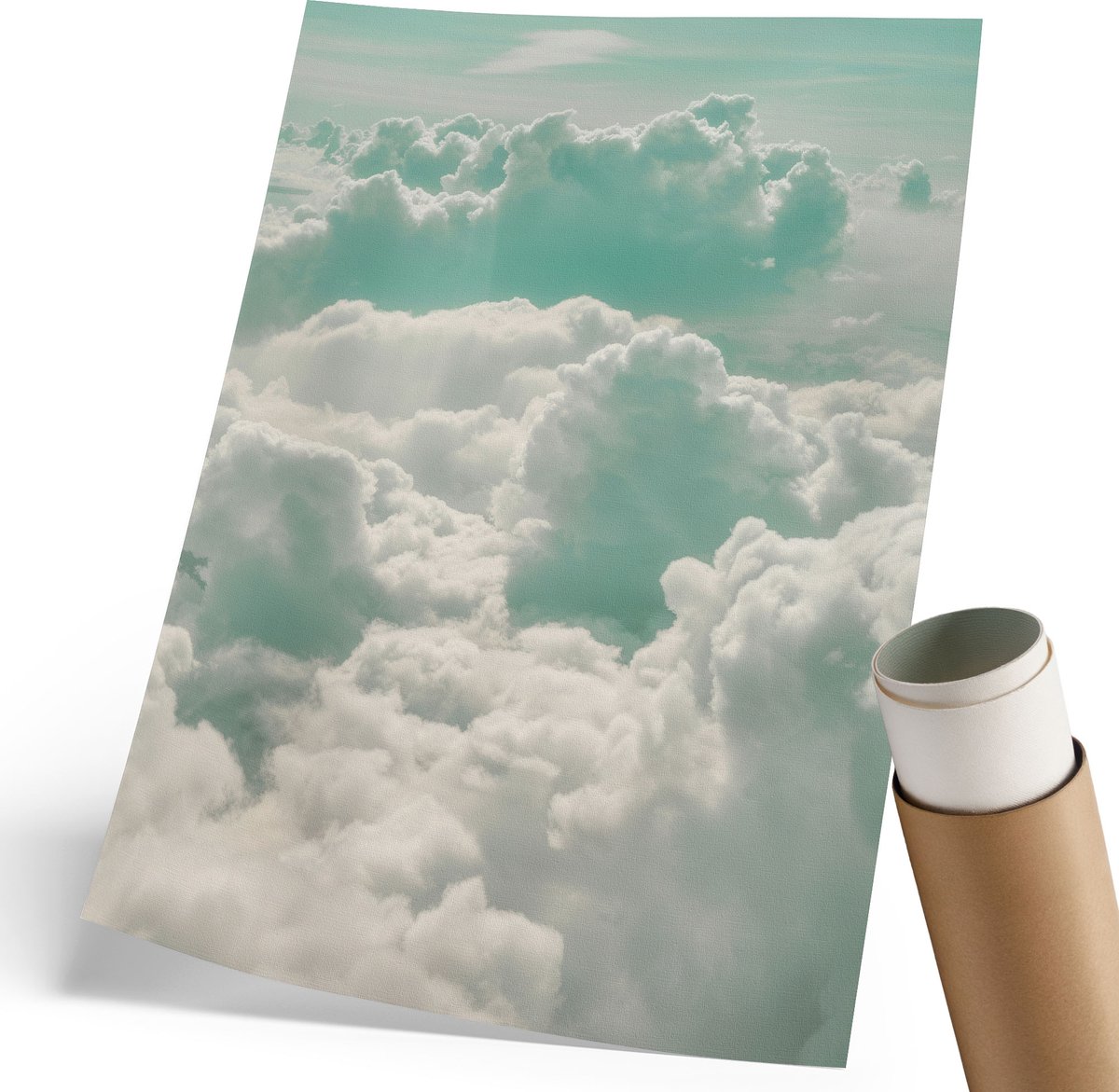 Coloray Polycanvas Wandposter - Lampenkap Surrealisme, Fotografie - 297 x 420 mm - Grijs Decoratie - Rechthoek - Interieurdecoratie - Woonkamer, Slaapkamer, Kantoor - Glamour