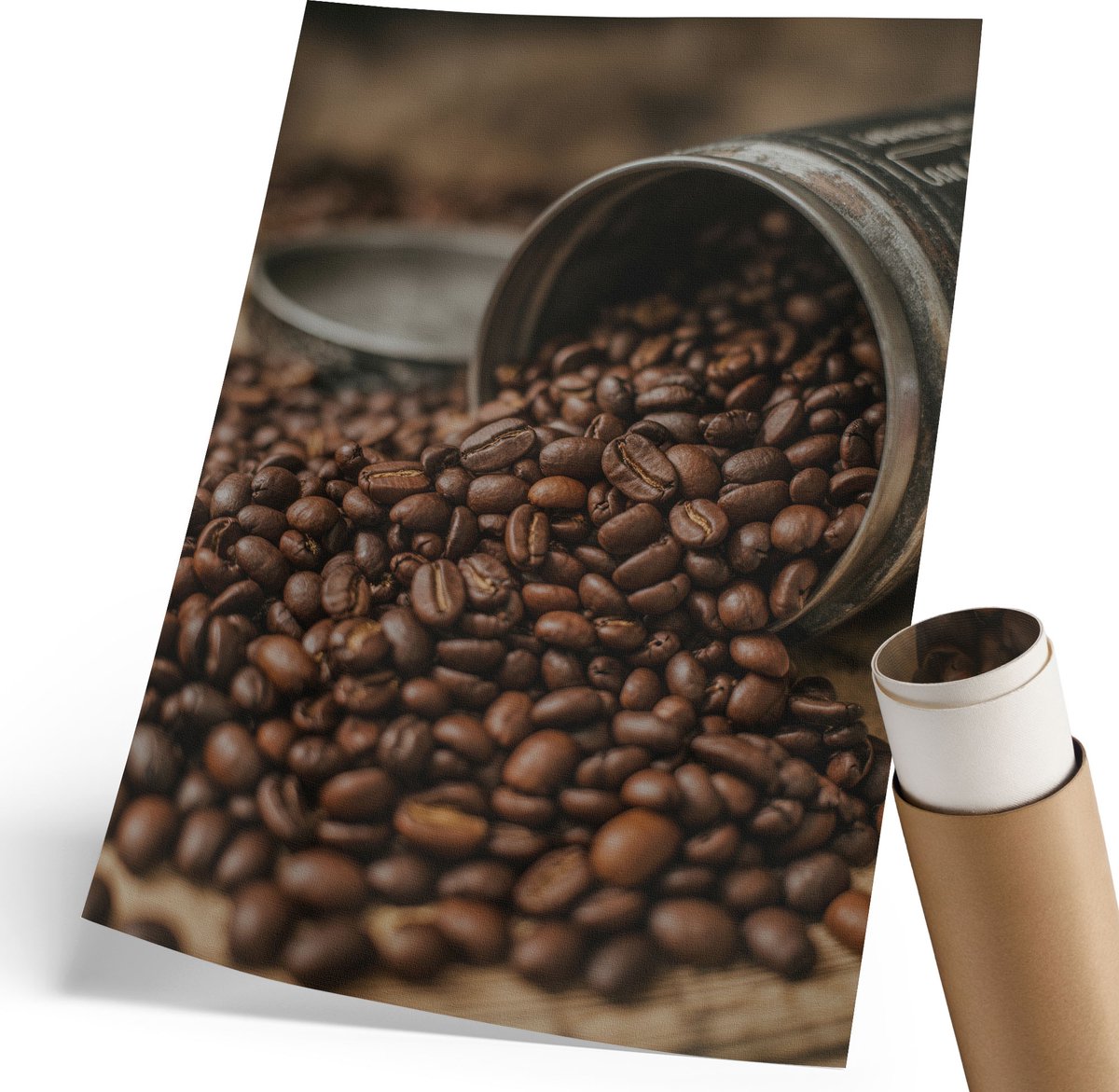 Coloray Canvas Poster Polycanvas - Arabische Koffie, Fotografie - 210 x 297 mm - Bruin Poster - Rechthoek - Wandkunst - Woonkamer, Slaapkamer, Kantoor - Rustiek