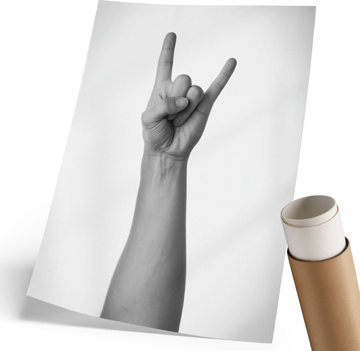 Coloray Polycanvas Wandposter - Rotsbord, Fotografie - 210 x 297 mm - Zwart-wit Motief - Rechthoek - Wandkunstwerk - Woonkamer, Slaapkamer, Kantoor - Modern
