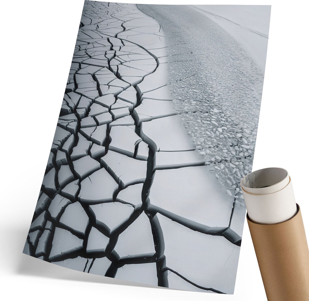 Coloray Polycanvas Wandposter - Stedelijk Westen, Oranje - 210 x 297 mm - Wit Wanddecoratie - Rechthoek - Wandkunstwerk - Slaapkamer - Modern