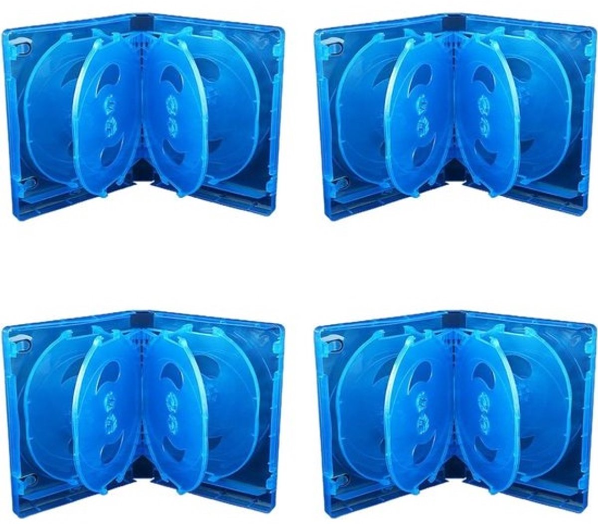 CD Opbergdoos - DVD Hoesje - Media Beschermen - Verdikt Kunststof - 10 Schijven - Blauw