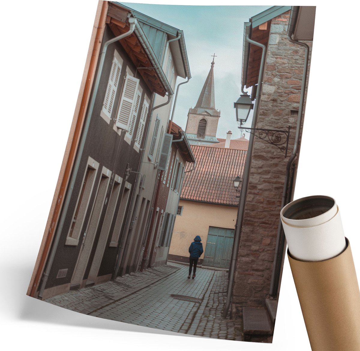 Coloray Polycanvas Poster - Tentoonstellingsposter, Poster - 420 x 594 mm - Rood Wanddecoratie - Rechthoek - Kunstposter - Woonkamer, Slaapkamer, Kantoor - Modern