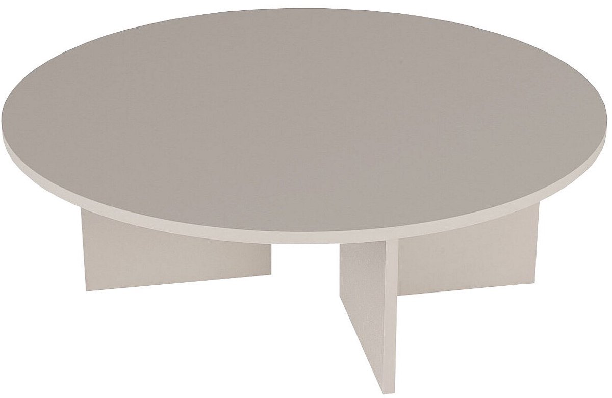 Vente-unique Ronde salontafel - Beige TOPANIA