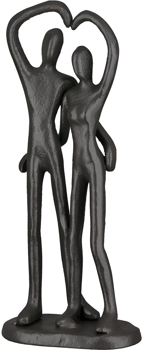 Gilde Handwerk - Beeld - Sculptuur - One Heart - Liefde - Metaal - 4x7.5x22cm