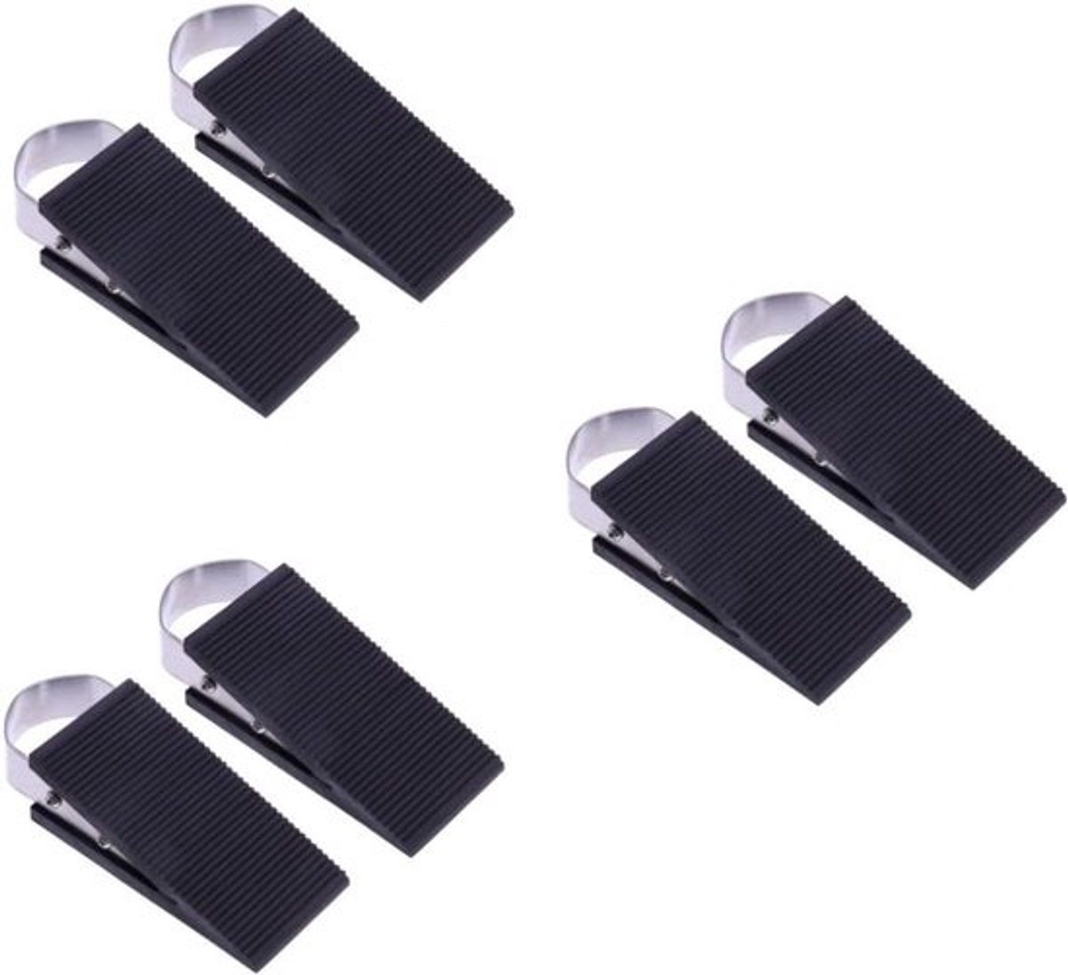 Deurstopper Rubber - Deurwig Deurblok - Deuren Open Houden - Antislip Hoge Grip - Medium - Zwart