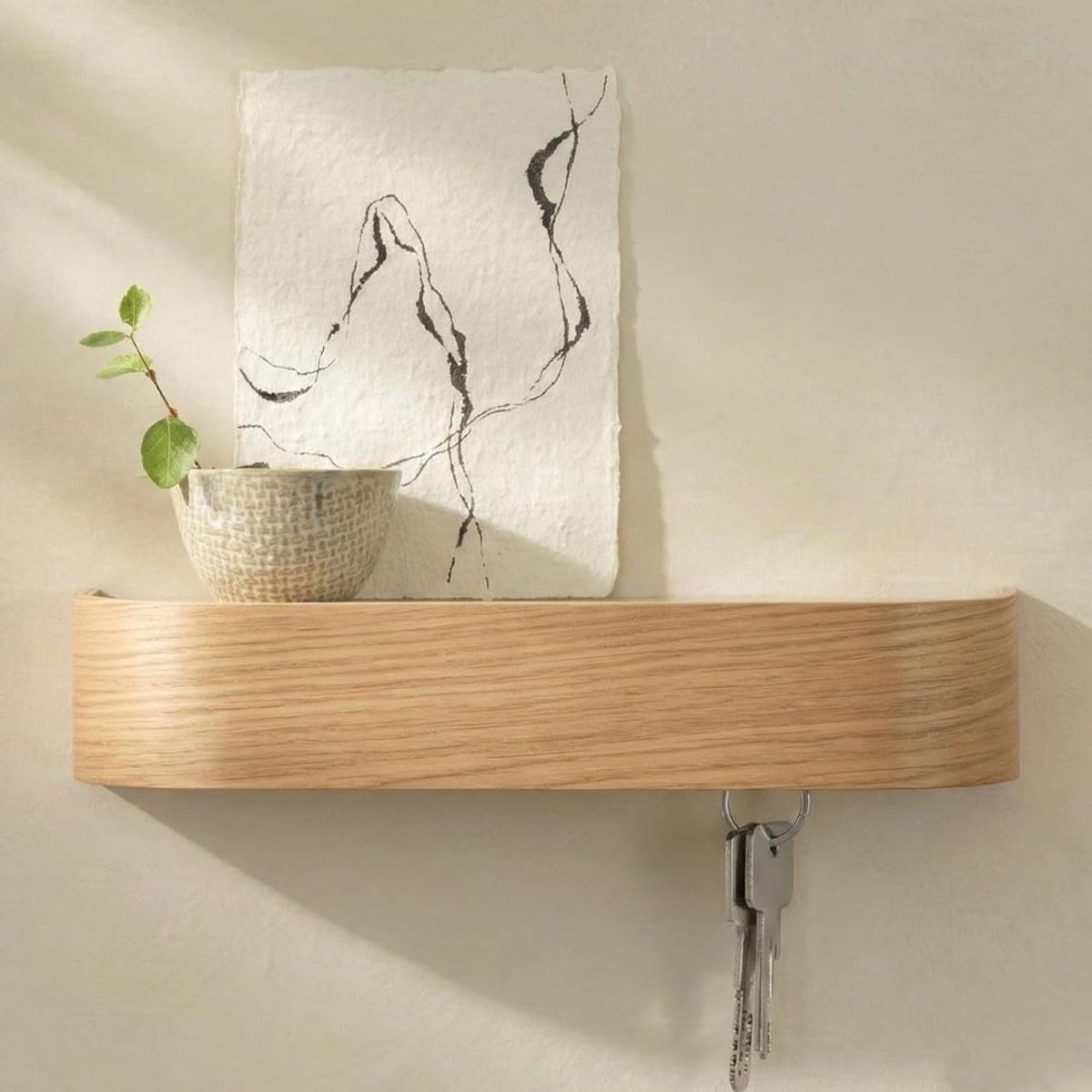 Zolvano® Sleutelrekje - Sleutelkastje - Sleutelhouder - Organizer - Hout-Eiken
