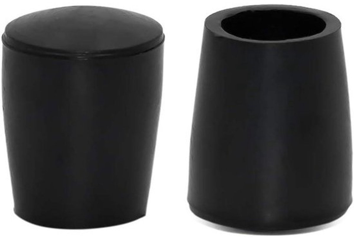 Meubelpoten Beschermers - Stoeldopjes Vloerbeschermers - Meubels Beschermen - Flexibel PVC Materiaal - 8 mm - Zwart